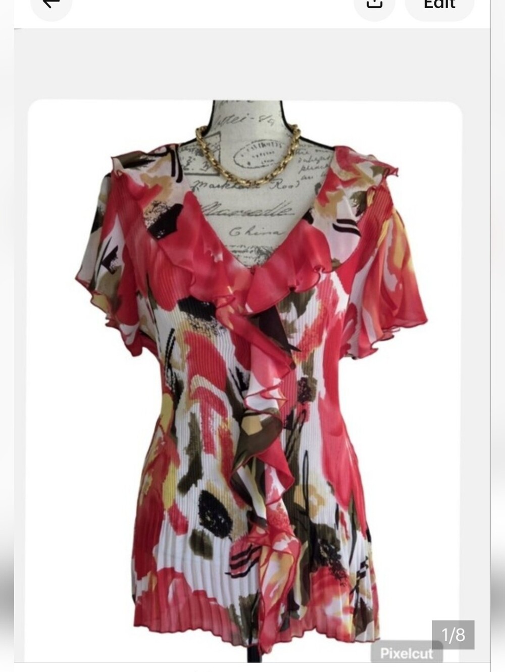 Cato Sheer Ruffled Blouse.